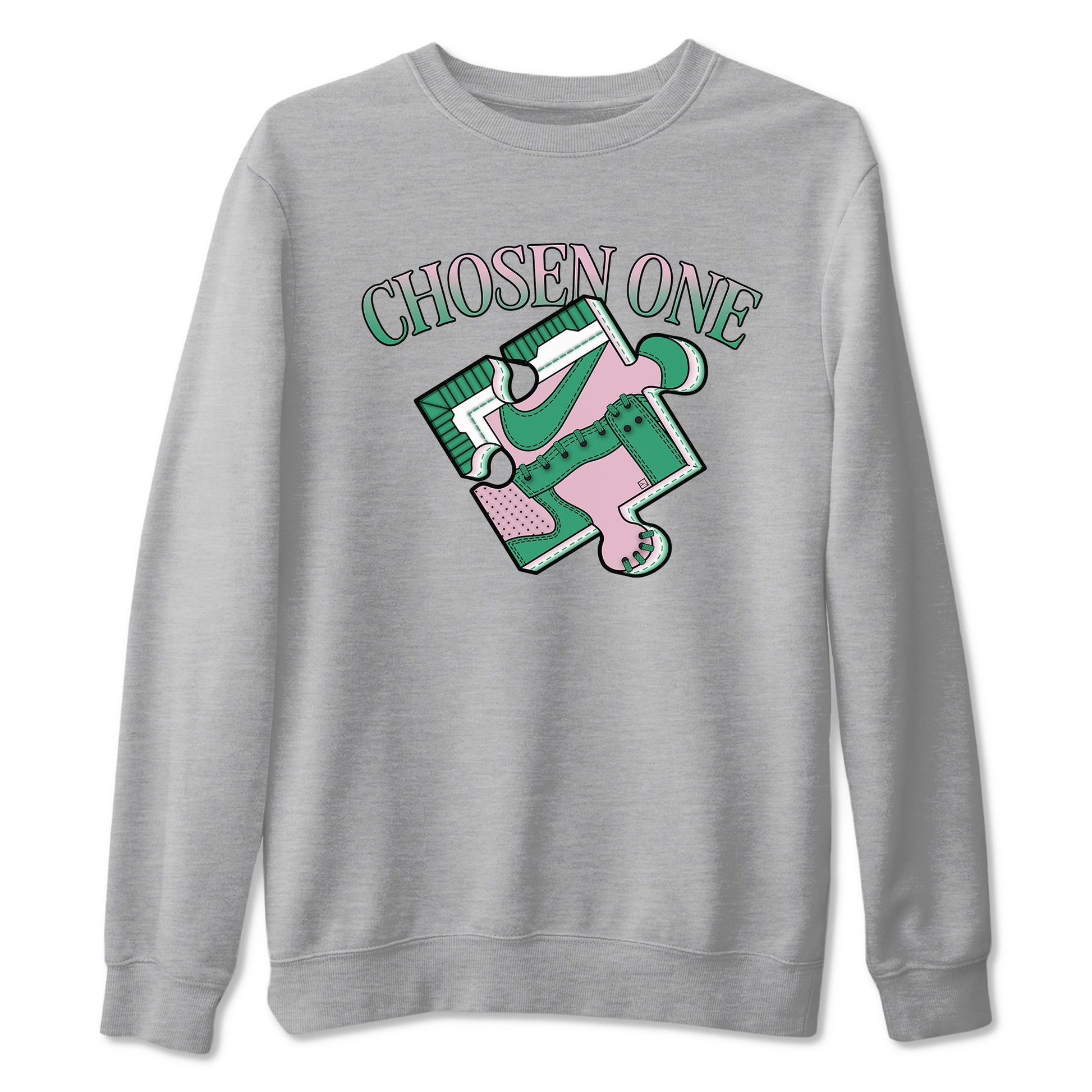 Dunk Medium Soft Pink Malachite shirt to match jordans Sneaker Puzzle sneaker tees Dunk Medium Soft Pink Malachite SNRT Sneaker Release Tees unisex cotton Heather Grey 2 crew neck shirt