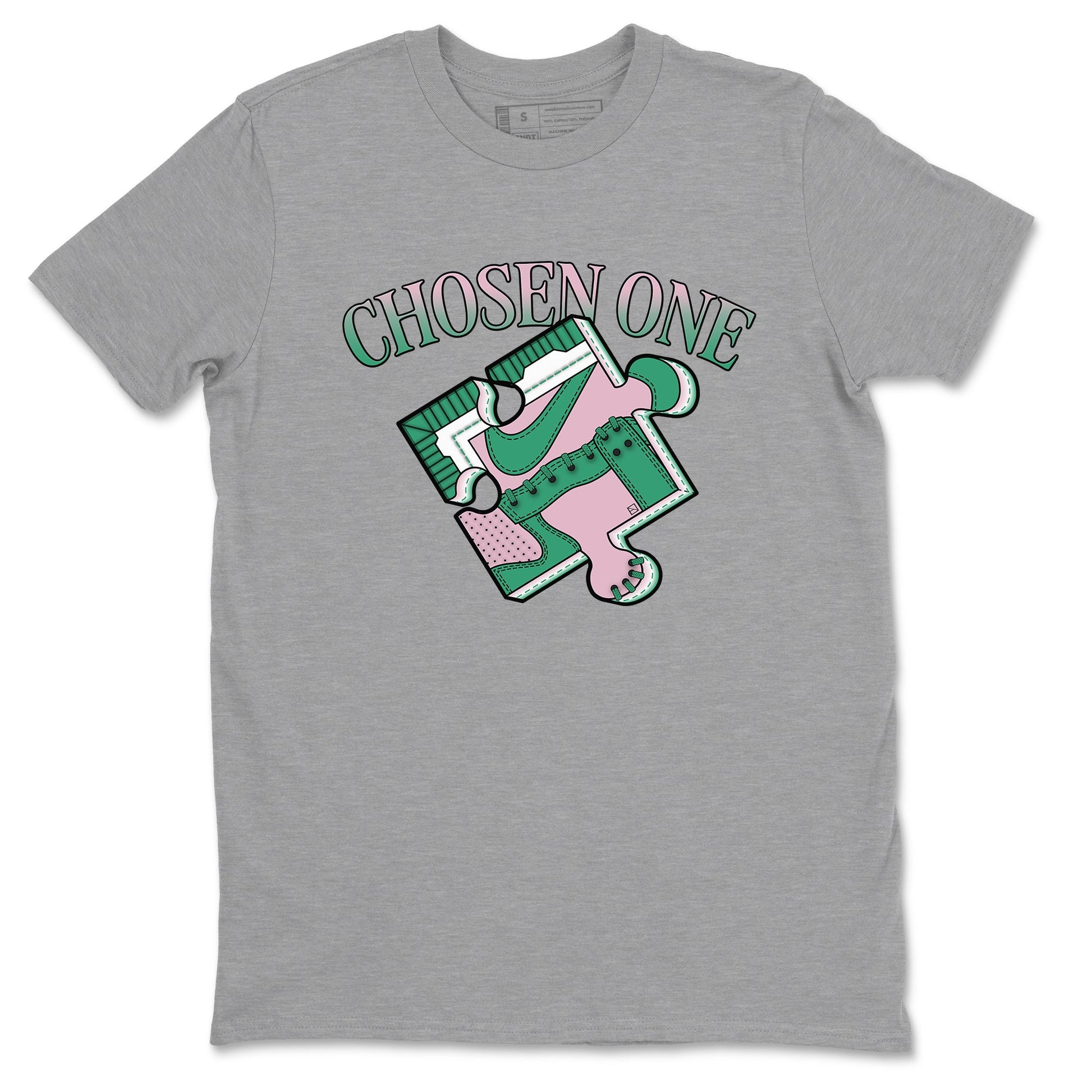 Dunk Medium Soft Pink Malachite shirt to match jordans Sneaker Puzzle sneaker tees Dunk Medium Soft Pink Malachite SNRT Sneaker Release Tees unisex cotton Heather Grey 2 crew neck shirt