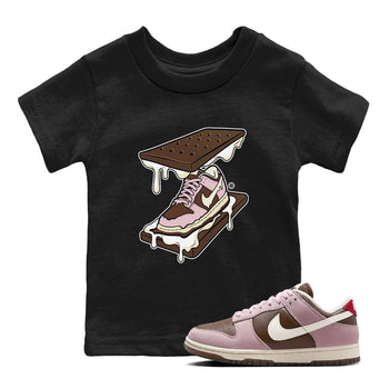 Dunk Cacao Wow And Pink Foam shirts to match jordans Sneaker Sandwich sneaker match tees Dunk Cacao Wow And Pink Foam SNRT Sneaker Tees streetwear brand Baby and Youth Black 1 cotton tee