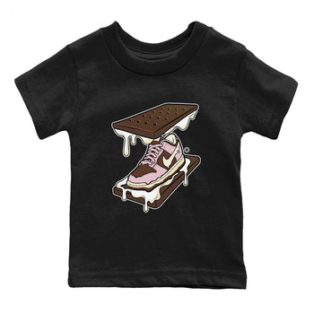Dunk Cacao Wow And Pink Foam shirts to match jordans Sneaker Sandwich sneaker match tees Dunk Cacao Wow And Pink Foam SNRT Sneaker Tees streetwear brand Baby and Youth Black 2 cotton tee