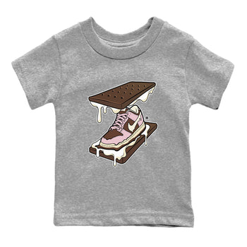 Dunk Cacao Wow And Pink Foam shirts to match jordans Sneaker Sandwich sneaker match tees Dunk Cacao Wow And Pink Foam SNRT Sneaker Tees streetwear brand Baby and Youth Heather Grey 2 cotton tee
