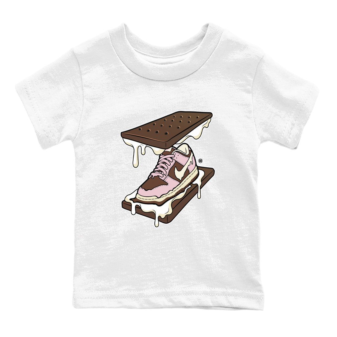 Dunk Cacao Wow And Pink Foam shirts to match jordans Sneaker Sandwich sneaker match tees Dunk Cacao Wow And Pink Foam SNRT Sneaker Tees streetwear brand Baby and Youth White 2 cotton tee