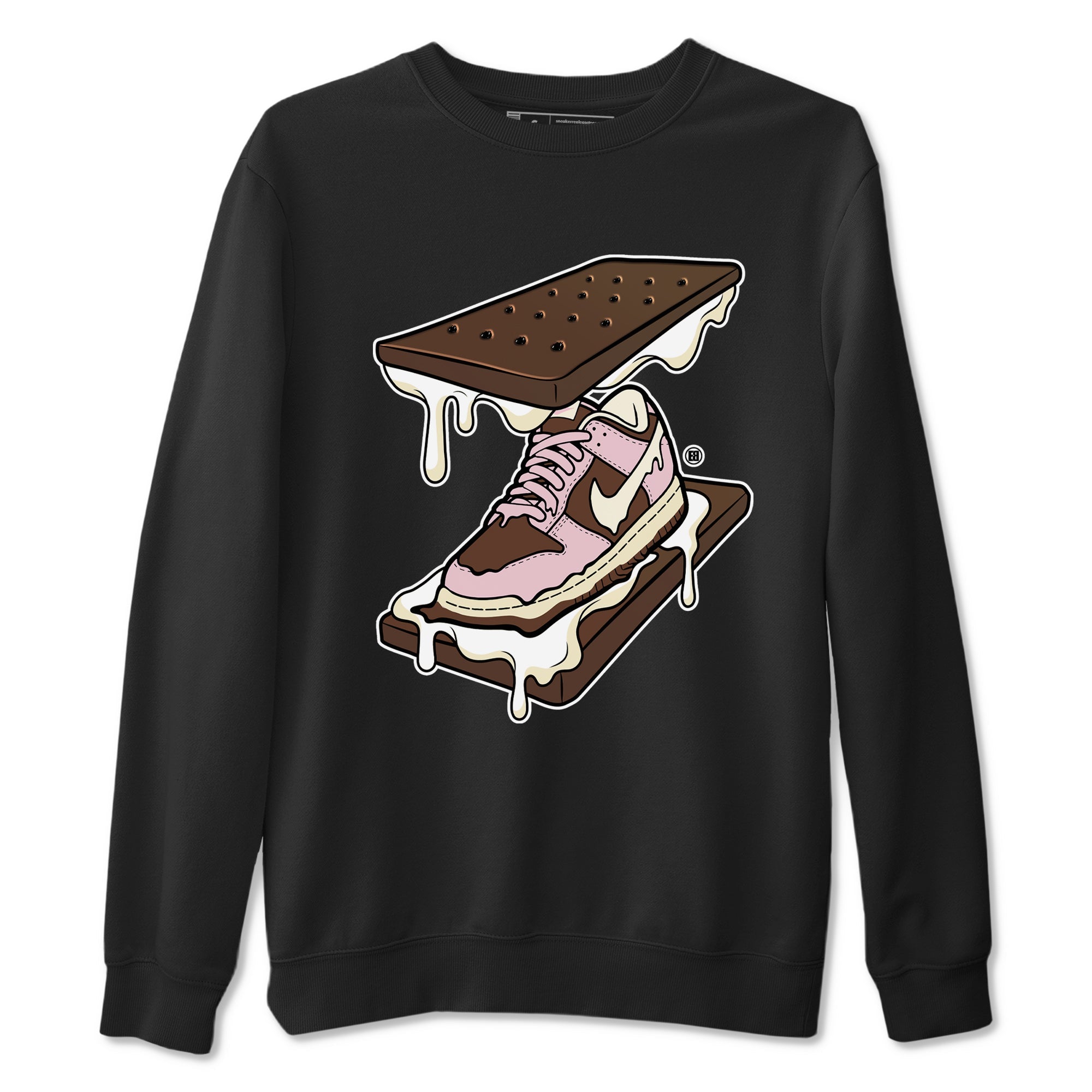 Dunk Cacao Wow And Pink Foam shirts to match jordans Sneaker Sandwich sneaker match tees Dunk Cacao Wow And Pink Foam SNRT Sneaker Tees streetwear brand Black 2 unisex cotton tee