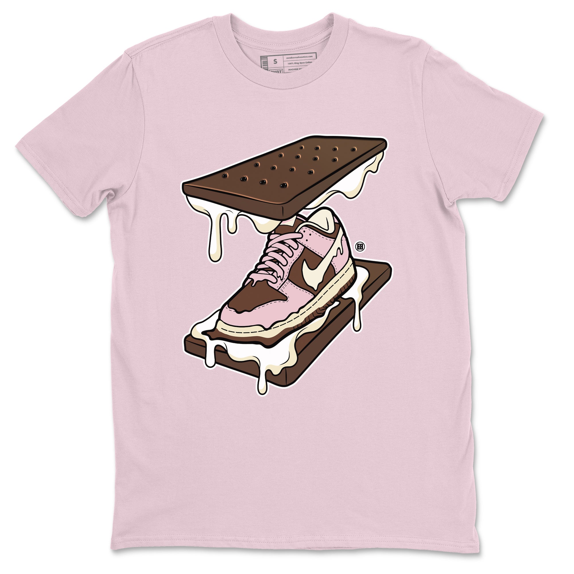 Dunk Cacao Wow And Pink Foam shirts to match jordans Sneaker Sandwich sneaker match tees Dunk Cacao Wow And Pink Foam SNRT Sneaker Tees streetwear brand Pink 2 unisex cotton tee
