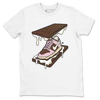 Dunk Cacao Wow And Pink Foam shirts to match jordans Sneaker Sandwich sneaker match tees Dunk Cacao Wow And Pink Foam SNRT Sneaker Tees streetwear brand White 2 unisex cotton tee