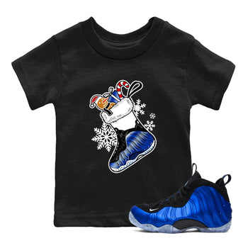 Foams One Royal shirts to match jordans Christmas Sneaker Stocking t shirts to match sneakers Air Foamposite One Royal match shoes to clothes SNRT Sneaker Tees Youth Baby Black 1 tee
