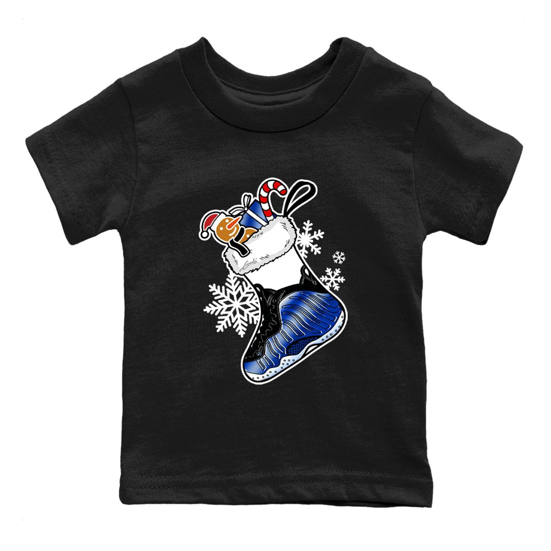 Foams One Royal shirts to match jordans Christmas Sneaker Stocking t shirts to match sneakers Air Foamposite One Royal match shoes to clothes SNRT Sneaker Tees Youth Baby Black 2 tee
