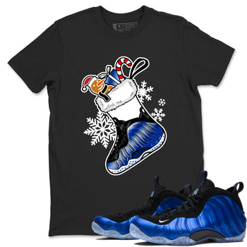 Foams One Royal shirts to match jordans Christmas Sneaker Stocking t shirts to match sneakers Air Foamposite One Royal match shoes to clothes SNRT Sneaker Tees unisex cotton Black 1 shirts