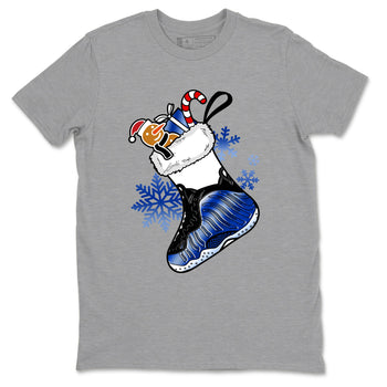 Foams One Royal shirts to match jordans Christmas Sneaker Stocking t shirts to match sneakers Air Foamposite One Royal match shoes to clothes SNRT Sneaker Tees unisex cotton Heather Grey 2 shirts