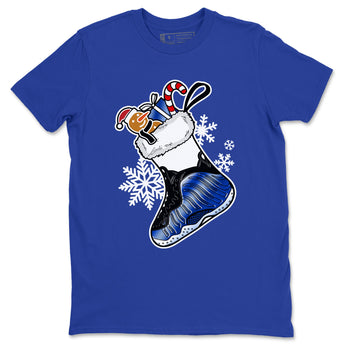 Foams One Royal shirts to match jordans Christmas Sneaker Stocking t shirts to match sneakers Air Foamposite One Royal match shoes to clothes SNRT Sneaker Tees unisex cotton Royal Blue 2 shirts