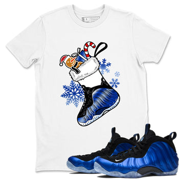 Foams One Royal shirts to match jordans Christmas Sneaker Stocking t shirts to match sneakers Air Foamposite One Royal match shoes to clothes SNRT Sneaker Tees unisex cotton White 1 shirts