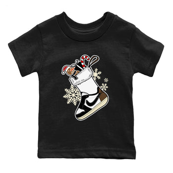 1s Mocha shirts to match jordans Christmas Sneaker Stocking t shirts to match sneakers Air Jordan 1 Low OG Mocha match shoes to clothes SNRT Sneaker Tees Youth Baby Black 2 tee