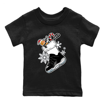 11s Space Jam shirts to match jordans Christmas Sneaker Stocking t shirts to match sneakers Air Jordan 11 Low Black And Varsity Royal match shoes to clothes SNRT Sneaker Tees Youth Baby Black 2 tee