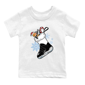 11s Space Jam shirts to match jordans Christmas Sneaker Stocking t shirts to match sneakers Air Jordan 11 Low Black And Varsity Royal match shoes to clothes SNRT Sneaker Tees Youth Baby White 2 tee
