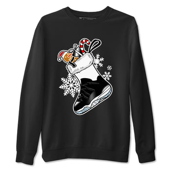 11s Space Jam shirts to match jordans Christmas Sneaker Stocking t shirts to match sneakers Air Jordan 11 Low Black And Varsity Royal match shoes to clothes SNRT Sneaker Tees unisex cotton Black 2 shirts
