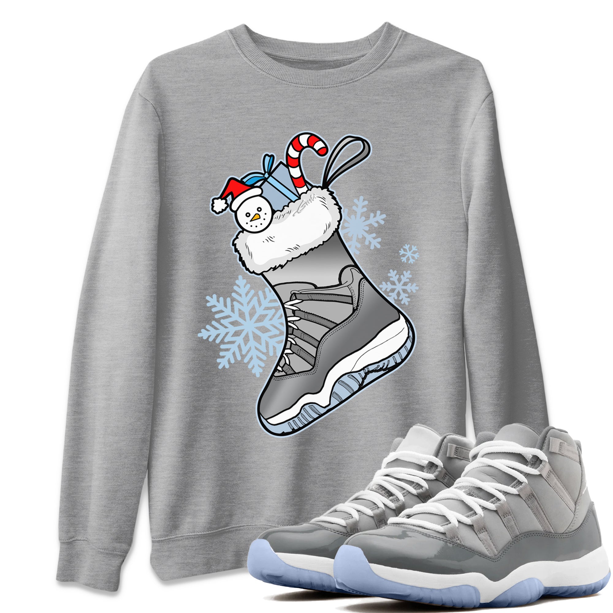 Sneaker Stocking Unisex Adult Tops - Air Jordan 11 Cool Grey - SNRT Sneaker T-shirts