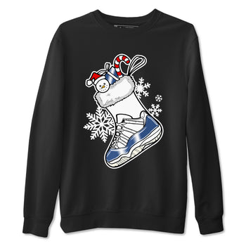 11s Diffused Blue shirts to match jordans Christmas Sneaker Stocking t shirts to match sneakers Air Jordan 11 Retro Low Diffused Blue match shoes to clothes SNRT Sneaker Tees unisex cotton Black 2 shirts