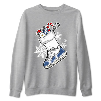 11s Diffused Blue shirts to match jordans Christmas Sneaker Stocking t shirts to match sneakers Air Jordan 11 Retro Low Diffused Blue match shoes to clothes SNRT Sneaker Tees unisex cotton Heather Grey 2 shirts