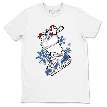 11s Diffused Blue shirts to match jordans Christmas Sneaker Stocking t shirts to match sneakers Air Jordan 11 Retro Low Diffused Blue match shoes to clothes SNRT Sneaker Tees unisex cotton White 2 shirts