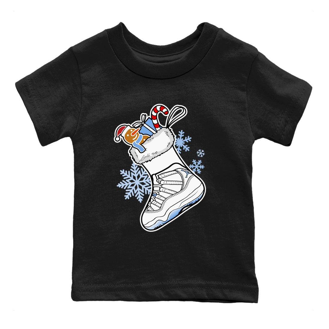 11s Columbia shirts to match jordans Christmas Sneaker Stocking t shirts to match sneakers Air Jordan 11 Retro Legend Blue match shoes to clothes SNRT Sneaker Tees Youth Baby Black 2 tee