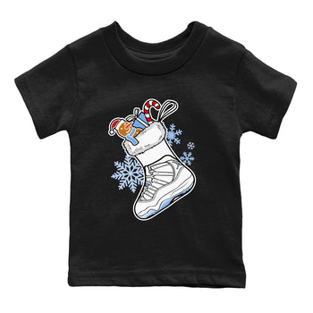 11s Columbia shirts to match jordans Christmas Sneaker Stocking t shirts to match sneakers Air Jordan 11 Retro Legend Blue match shoes to clothes SNRT Sneaker Tees Youth Baby Black 2 tee