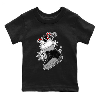 12s Black Wolf Grey shirts to match jordans Christmas Sneaker Stocking t shirts to match sneakers Air Jordan 12 Retro Black Wolf Grey match shoes to clothes SNRT Sneaker Tees Youth Baby Black 2 tee