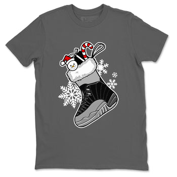 12s Black Wolf Grey shirts to match jordans Christmas Sneaker Stocking t shirts to match sneakers Air Jordan 12 Retro Black Wolf Grey match shoes to clothes SNRT Sneaker Tees unisex cotton Cool Grey 2 shirts