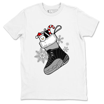 12s Black Wolf Grey shirts to match jordans Christmas Sneaker Stocking t shirts to match sneakers Air Jordan 12 Retro Black Wolf Grey match shoes to clothes SNRT Sneaker Tees unisex cotton White 2 shirts