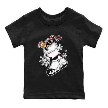 14s Black Toe shirts to match jordans Christmas Sneaker Stocking t shirts to match sneakers Air Jordan 14 Retro Black Toe match shoes to clothes SNRT Sneaker Tees Youth Baby Black 2 tee