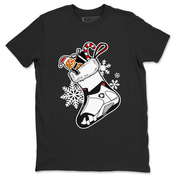 14s Black Toe shirts to match jordans Christmas Sneaker Stocking t shirts to match sneakers Air Jordan 14 Retro Black Toe match shoes to clothes SNRT Sneaker Tees unisex cotton Black 2 shirts