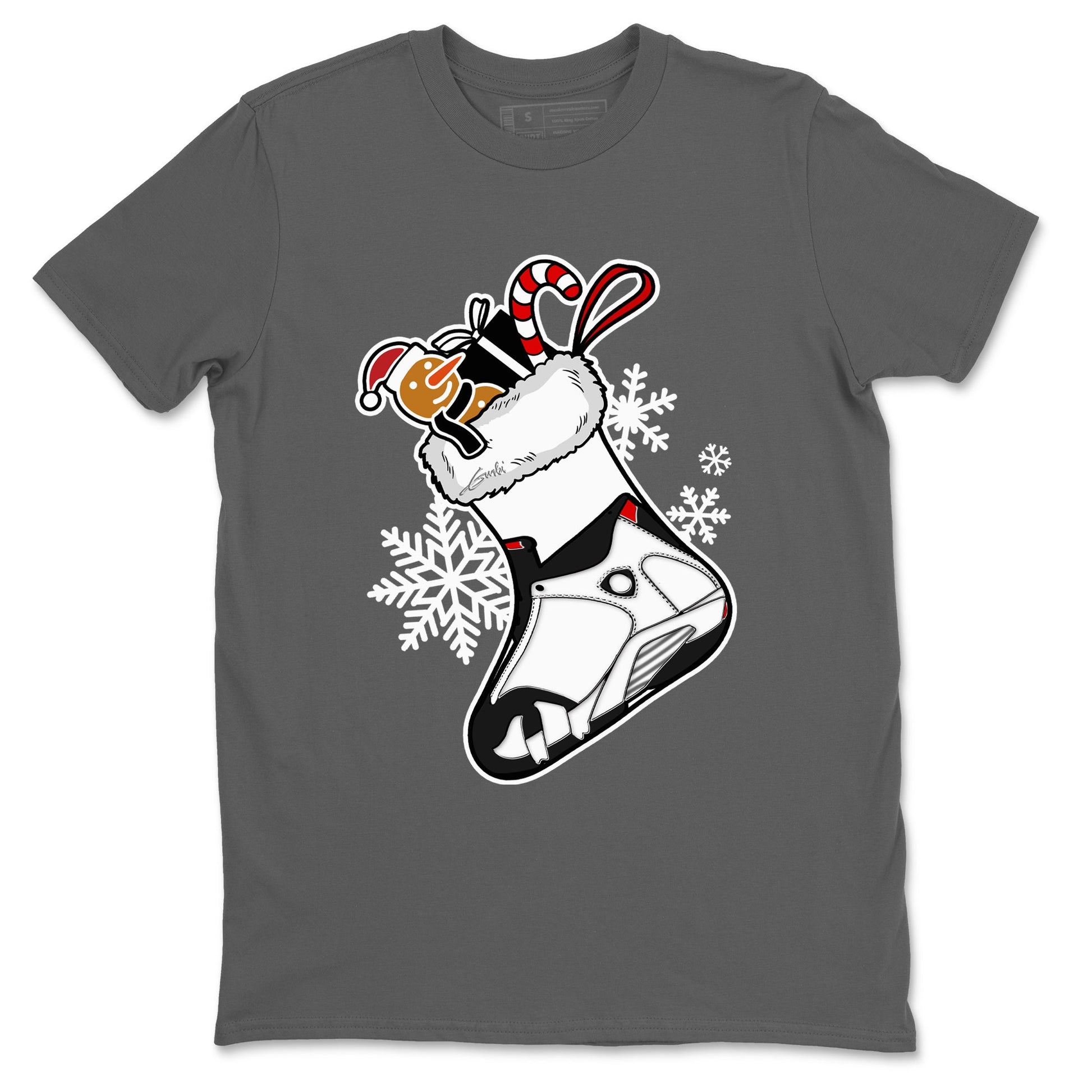 14s Black Toe shirts to match jordans Christmas Sneaker Stocking t shirts to match sneakers Air Jordan 14 Retro Black Toe match shoes to clothes SNRT Sneaker Tees unisex cotton Cool Grey 2 shirts