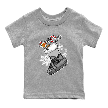 4s Paris Olympics shirts to match jordans Christmas Sneaker Stocking t shirts to match sneakers Air Jordan 4 SE Wet Cement match shoes to clothes SNRT Sneaker Tees Youth Baby Heather Grey 2 tee