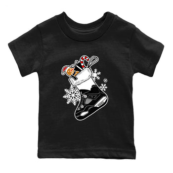 4s White Thunder shirts to match jordans Christmas Sneaker Stocking t shirts to match sneakers Air Jordan 4 Retro White Thunder match shoes to clothes SNRT Sneaker Tees Youth Baby Black 2 tee