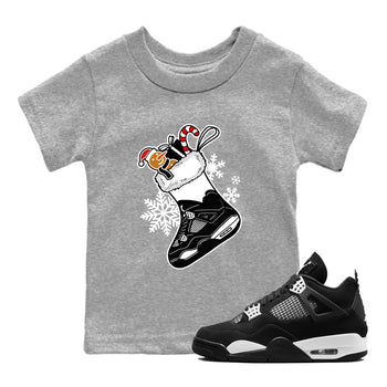 4s White Thunder shirts to match jordans Christmas Sneaker Stocking t shirts to match sneakers Air Jordan 4 Retro White Thunder match shoes to clothes SNRT Sneaker Tees Youth Baby Heather Grey 1 tee