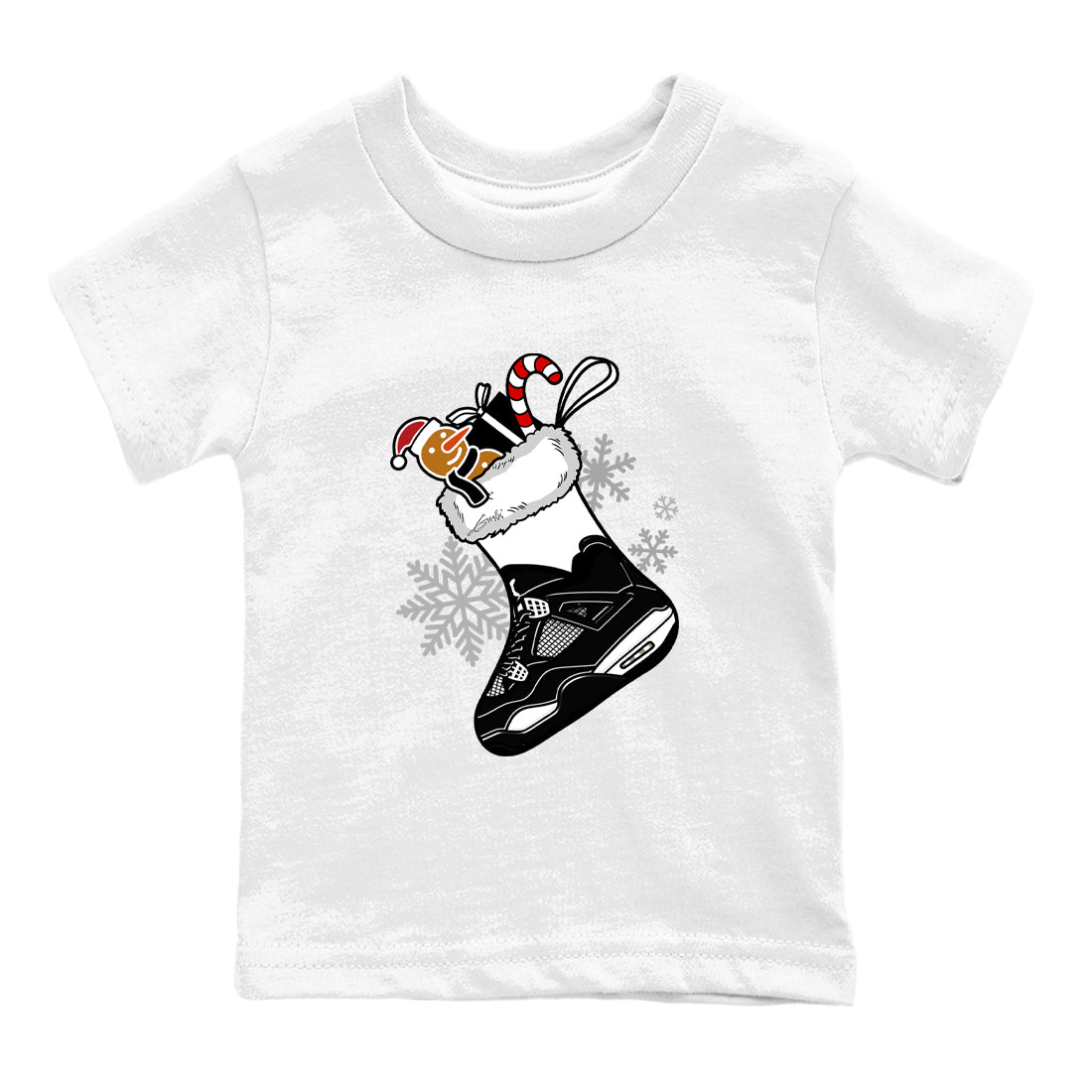 4s White Thunder shirts to match jordans Christmas Sneaker Stocking t shirts to match sneakers Air Jordan 4 Retro White Thunder match shoes to clothes SNRT Sneaker Tees Youth Baby White 2 tee