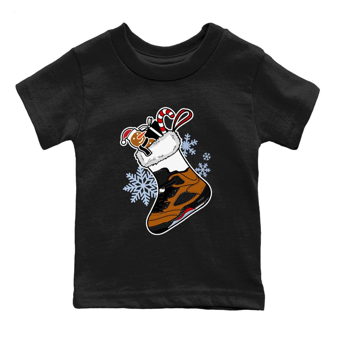 5s Archaeo Brown shirts to match jordans Christmas Sneaker Stocking t shirts to match sneakers Air Jordan 5 Archaeo Brown match shoes to clothes SNRT Sneaker Tees Youth Baby Black 2 tee