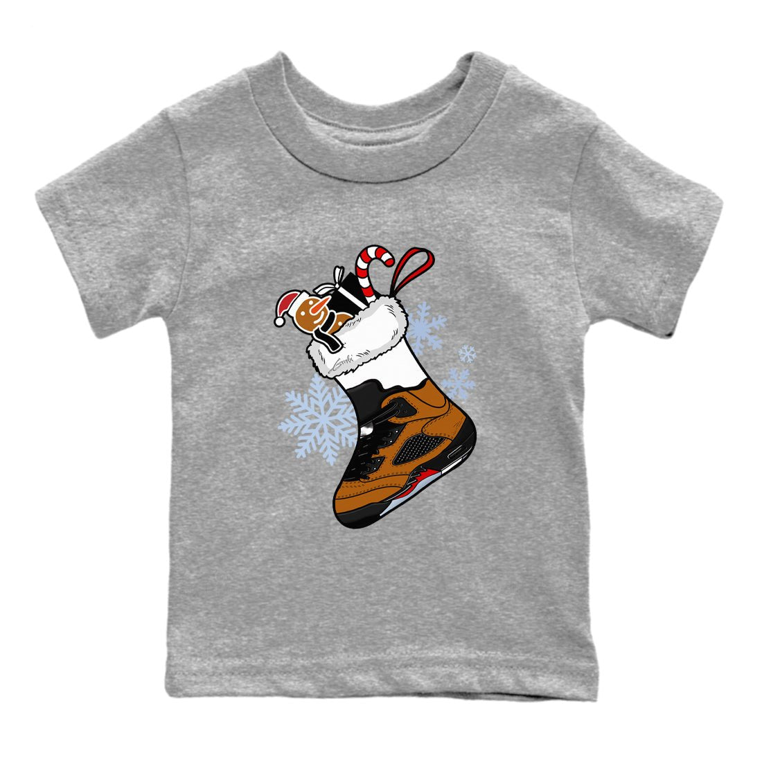 5s Archaeo Brown shirts to match jordans Christmas Sneaker Stocking t shirts to match sneakers Air Jordan 5 Archaeo Brown match shoes to clothes SNRT Sneaker Tees Youth Baby Heather Grey 2 tee
