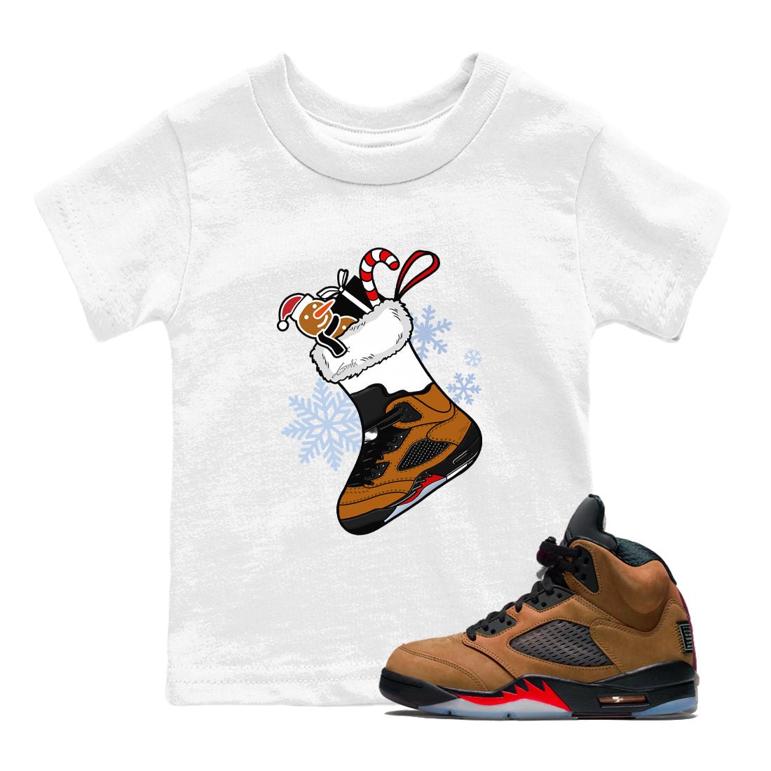 5s Archaeo Brown shirts to match jordans Christmas Sneaker Stocking t shirts to match sneakers Air Jordan 5 Archaeo Brown match shoes to clothes SNRT Sneaker Tees Youth Baby White 1 tee