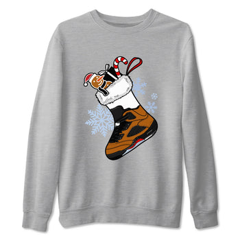 5s Archaeo Brown shirts to match jordans Christmas Sneaker Stocking t shirts to match sneakers Air Jordan 5 Archaeo Brown match shoes to clothes SNRT Sneaker Tees unisex cotton Heather Grey 2 shirts