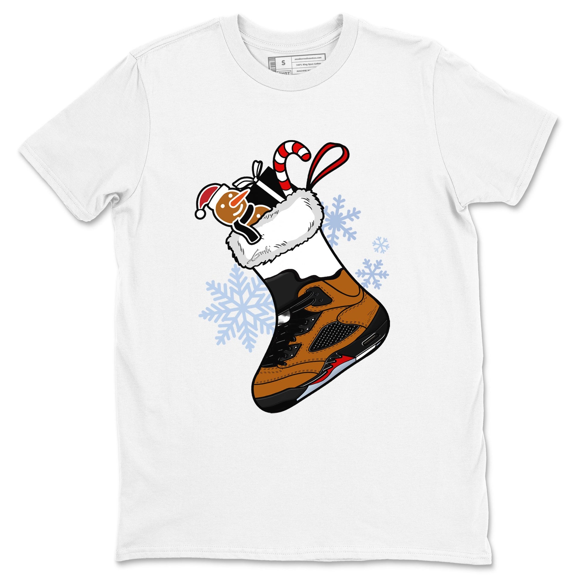5s Archaeo Brown shirts to match jordans Christmas Sneaker Stocking t shirts to match sneakers Air Jordan 5 Archaeo Brown match shoes to clothes SNRT Sneaker Tees unisex cotton White 2 shirts