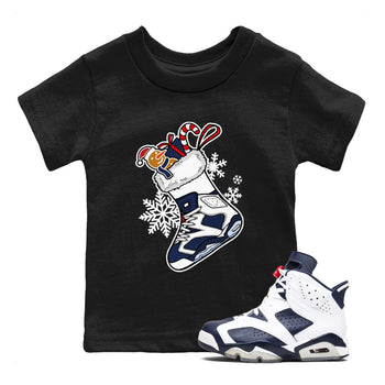 6s White And Midnight Navy shirts to match jordans Christmas Sneaker Stocking t shirts to match sneakers Air Jordan 6 Retro White And Midnight Navy match shoes to clothes SNRT Sneaker Tees Youth Baby Black 1 tee