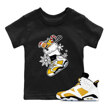 6s Yellow Ochre shirts to match jordans Christmas Sneaker Stocking t shirts to match sneakers Air Jordan 6 Retro Yellow Ochre match shoes to clothes SNRT Sneaker Tees Youth Baby Black 1 tee