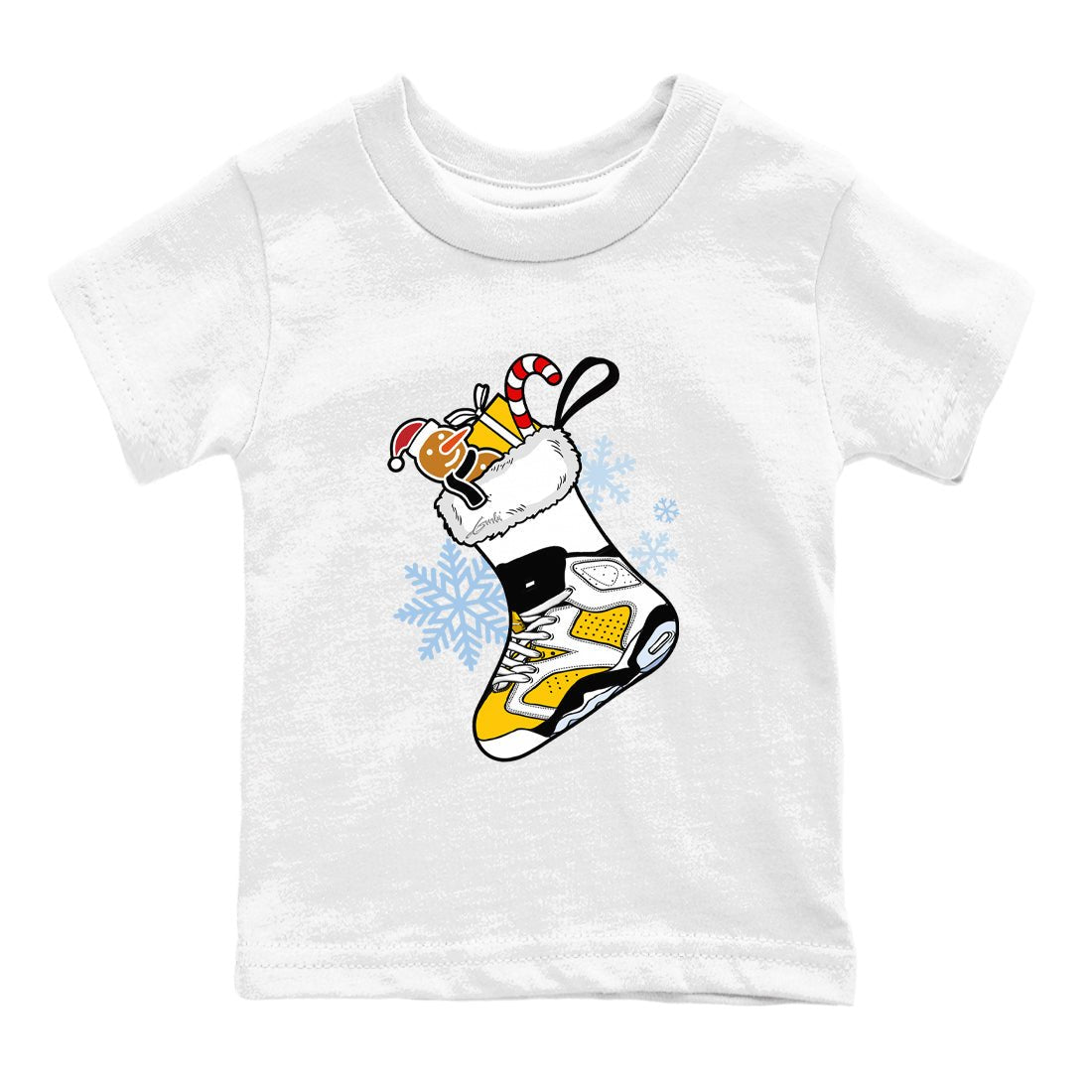 6s Yellow Ochre shirts to match jordans Christmas Sneaker Stocking t shirts to match sneakers Air Jordan 6 Retro Yellow Ochre match shoes to clothes SNRT Sneaker Tees Youth Baby White 2 tee
