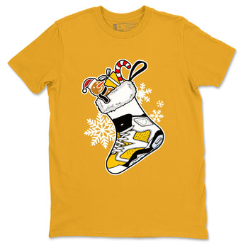 6s Yellow Ochre shirts to match jordans Christmas Sneaker Stocking t shirts to match sneakers Air Jordan 6 Retro Yellow Ochre match shoes to clothes SNRT Sneaker Tees unisex cotton Gold 2 shirts