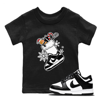 Dunk Low Retro Panda shirts to match jordans Christmas Sneaker Stocking t shirts to match sneakers Dunk White Black Panda match shoes to clothes SNRT Sneaker Tees Youth Baby Black 1 tee