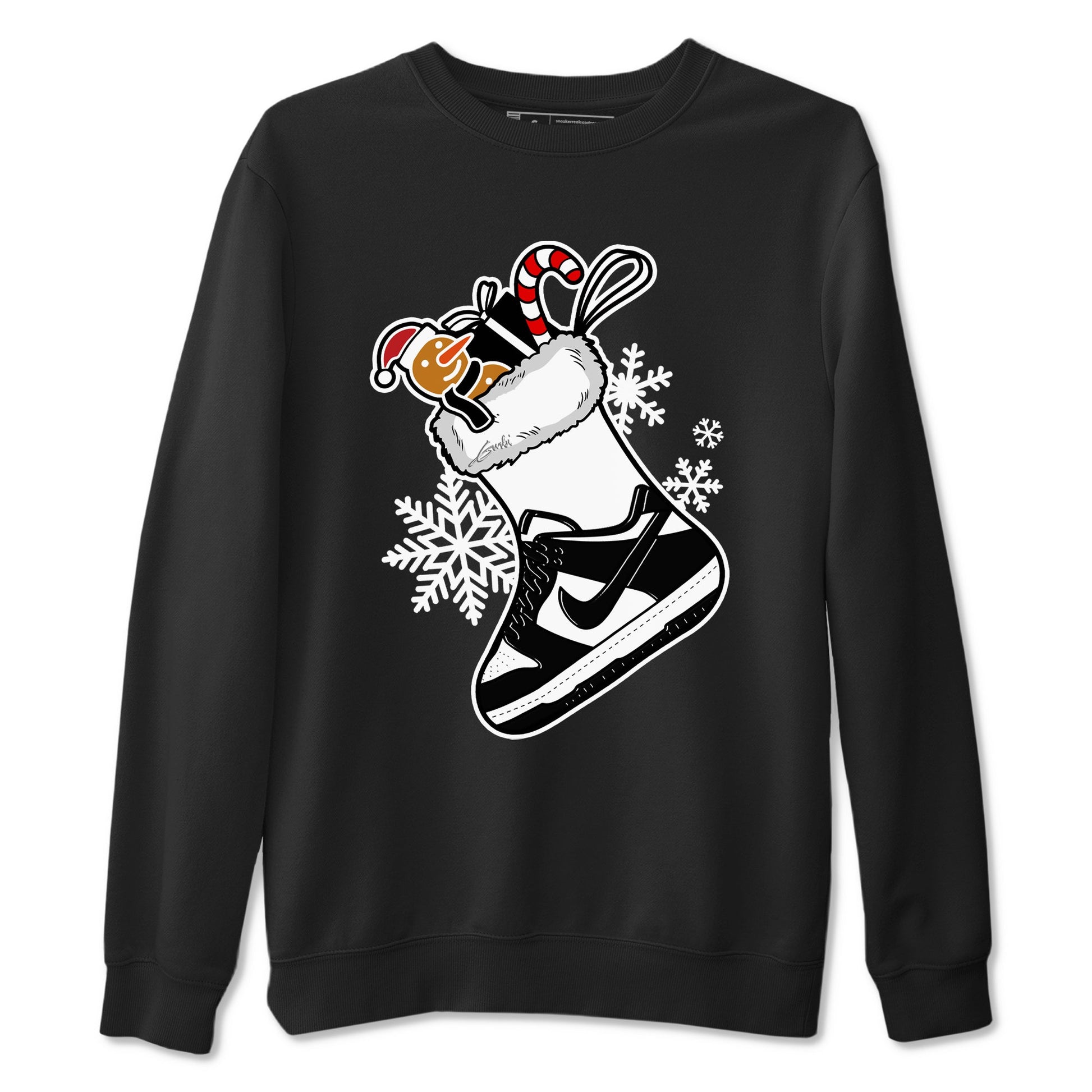 Dunk Low Retro Panda shirts to match jordans Christmas Sneaker Stocking t shirts to match sneakers Dunk White Black Panda match shoes to clothes SNRT Sneaker Tees unisex cotton Black 2 shirts
