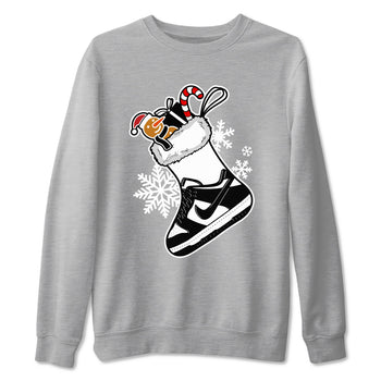 Dunk Low Retro Panda shirts to match jordans Christmas Sneaker Stocking t shirts to match sneakers Dunk White Black Panda match shoes to clothes SNRT Sneaker Tees unisex cotton Heather Grey 2 shirts