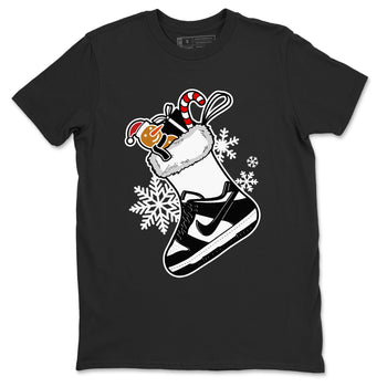 Dunk Low Retro Panda shirts to match jordans Christmas Sneaker Stocking t shirts to match sneakers Dunk White Black Panda match shoes to clothes SNRT Sneaker Tees unisex cotton Black 2 shirts