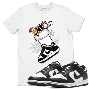 Dunk Low Retro Panda shirts to match jordans Christmas Sneaker Stocking t shirts to match sneakers Dunk White Black Panda match shoes to clothes SNRT Sneaker Tees unisex cotton White 1 shirts