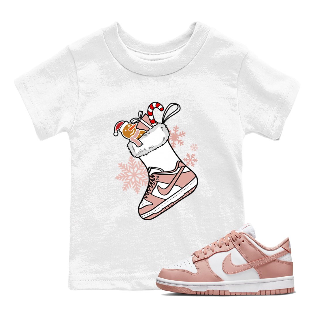 WMNS Dunk Rose Whisper shirts to match jordans Christmas Sneaker Stocking t shirts to match sneakers Dunk Rose Whisper match shoes to clothes SNRT Sneaker Tees Youth Baby White 1 tee